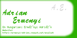 adrian ermenyi business card